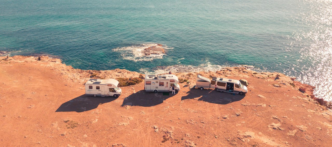 RV in the mountains